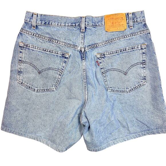LEVIS 560 Denim Shorts 38" Waist 6" Inseam Unisex Baggy Loose Fit Dad Jort - Picture 4 of 6